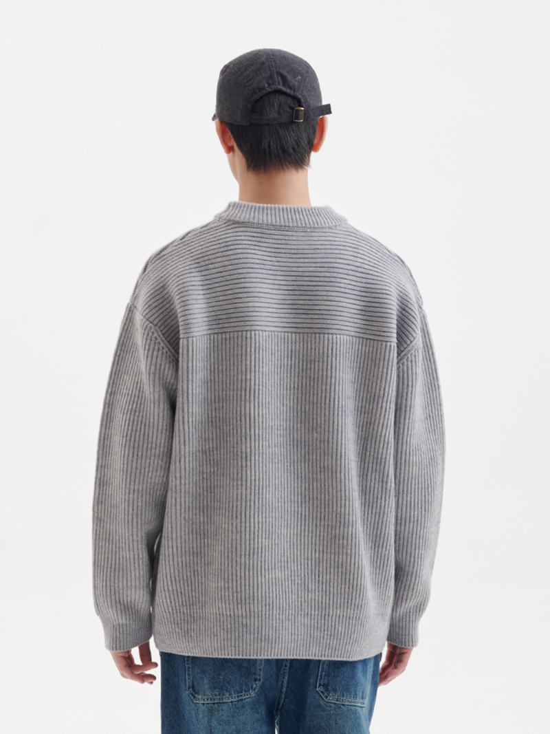 【ウールブレンド】wool knit sweater   N4607