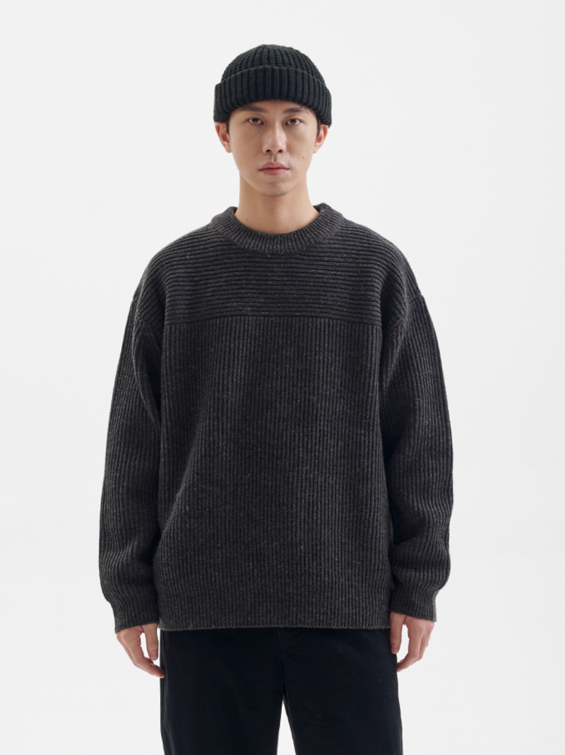 【ウールブレンド】wool knit sweater   N4607