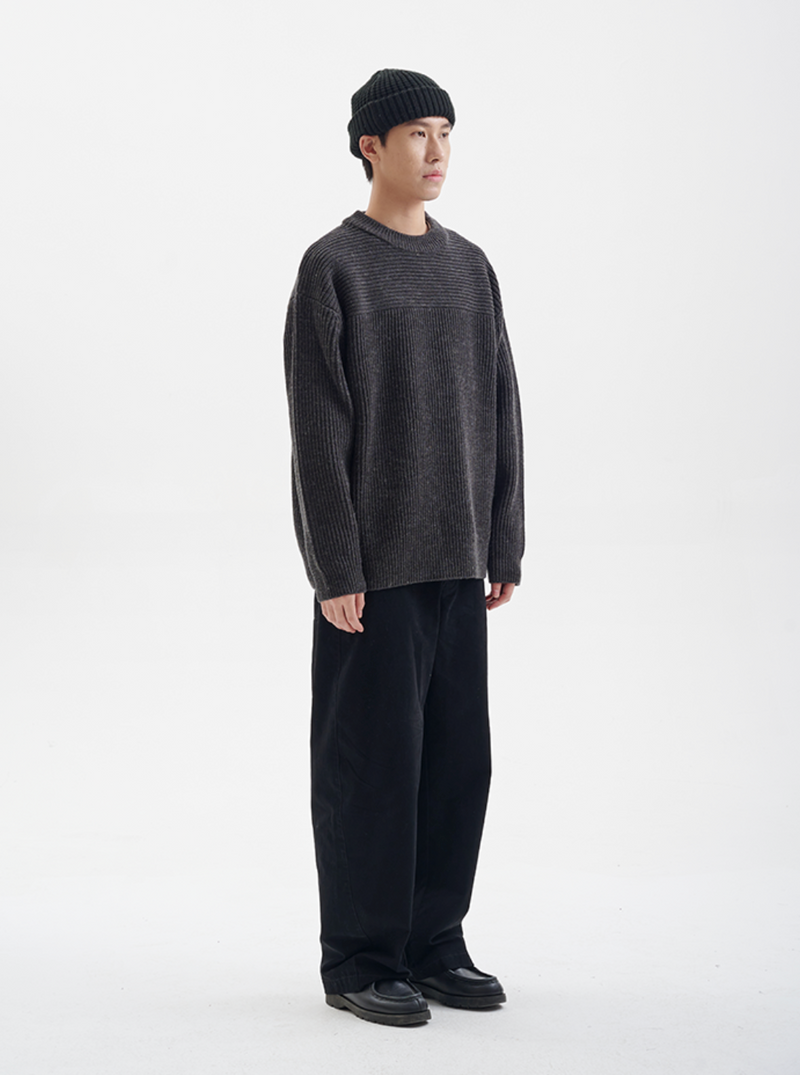 【ウールブレンド】wool knit sweater   N4607