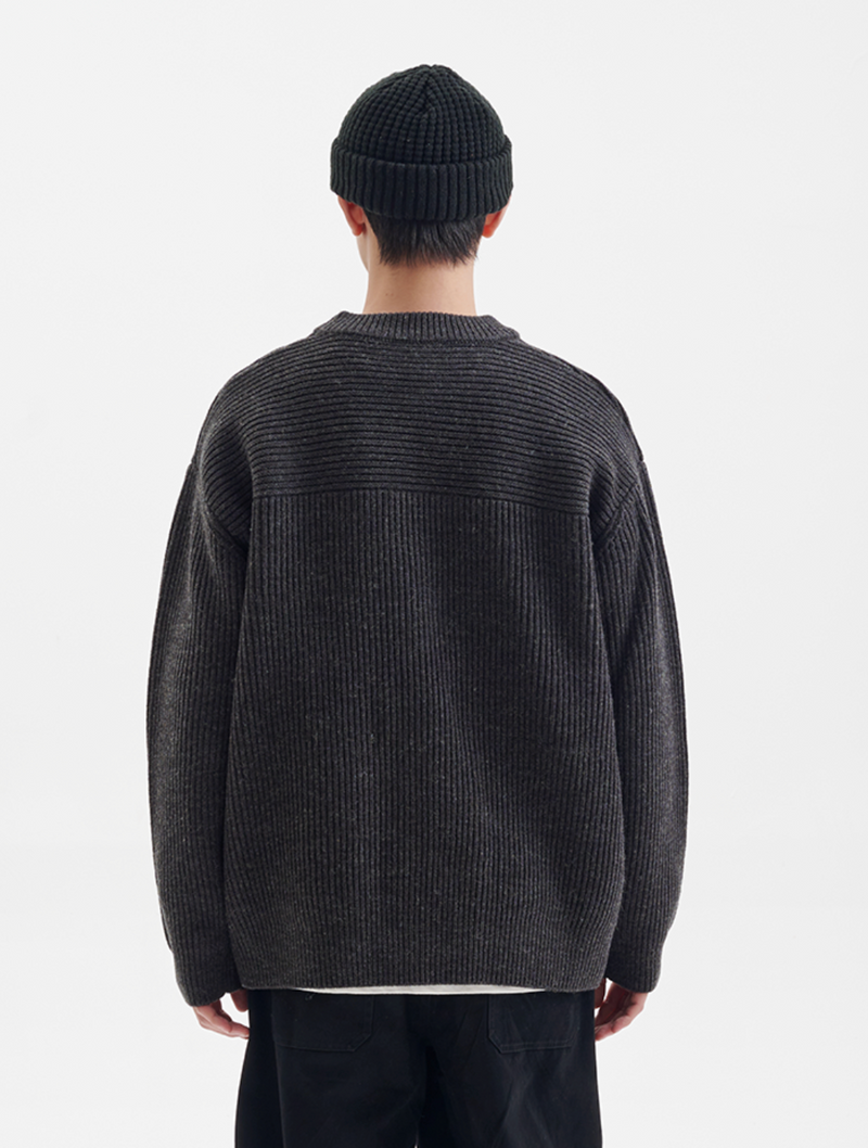 【ウールブレンド】wool knit sweater   N4607