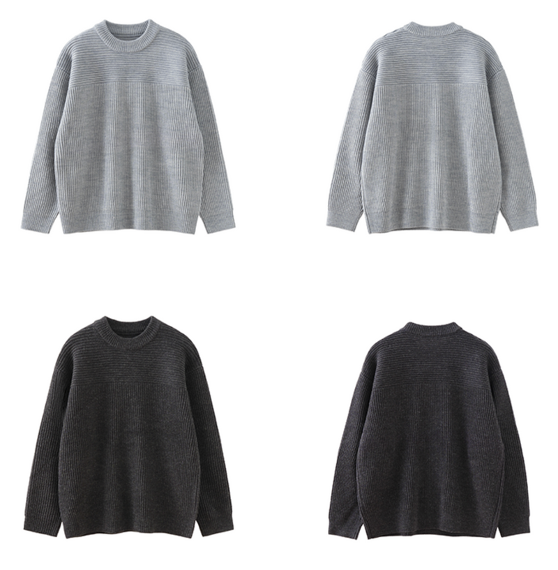 【ウールブレンド】wool knit sweater   N4607