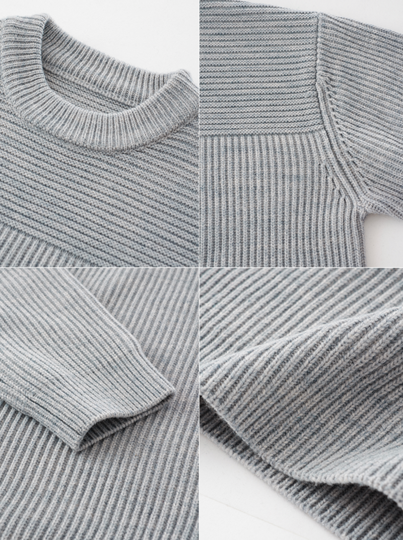 【ウールブレンド】wool knit sweater   N4607