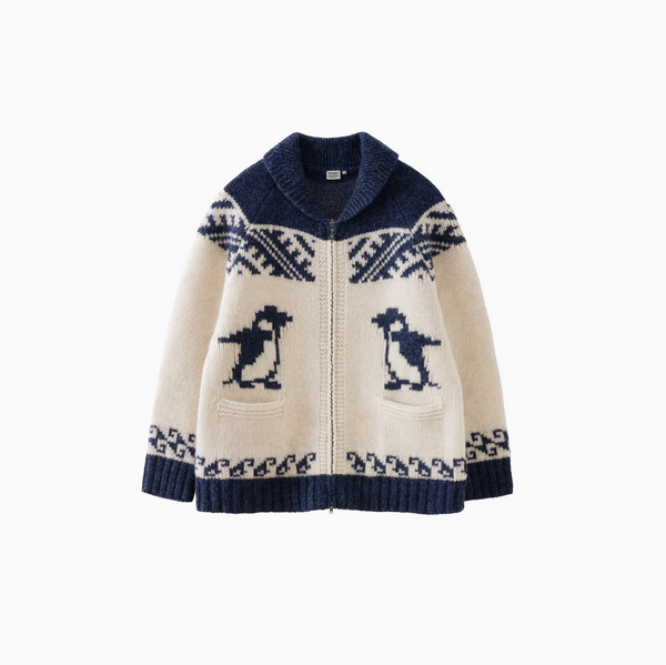 【ウール100%】nordic penguin cardigan   N4611