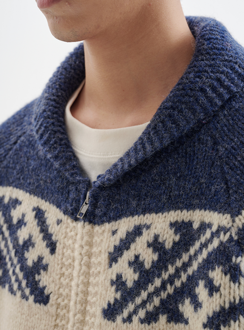 【ウール100%】nordic penguin cardigan   N4611