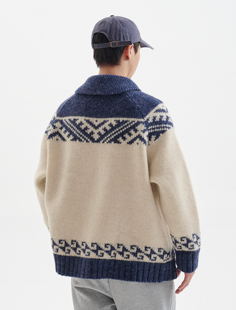 【ウール100%】nordic penguin cardigan   N4611