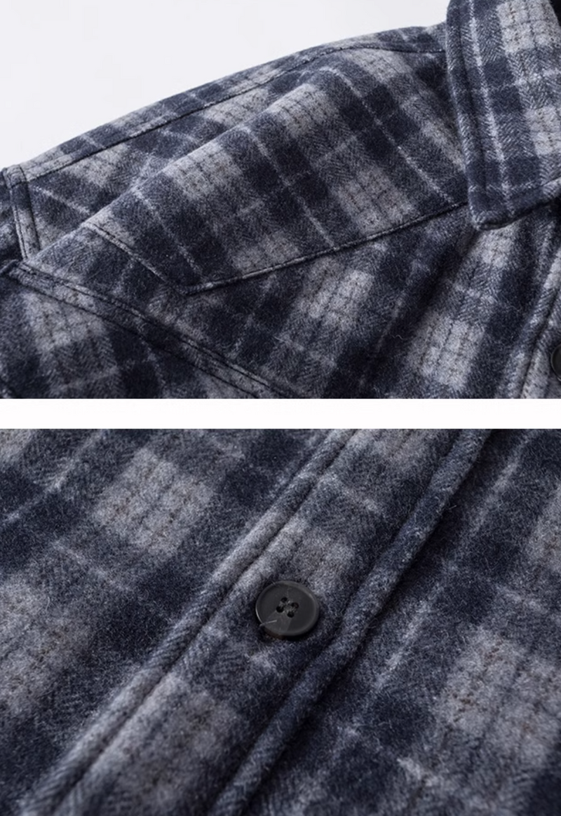 【中綿入り】checked quilted shirt jacket /  N4636