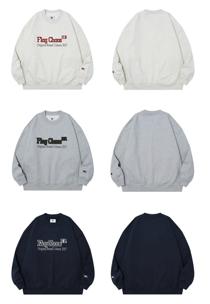 【440G】side pocket sweatshirt / ロゴ刺繍フリーススウェット  N4647