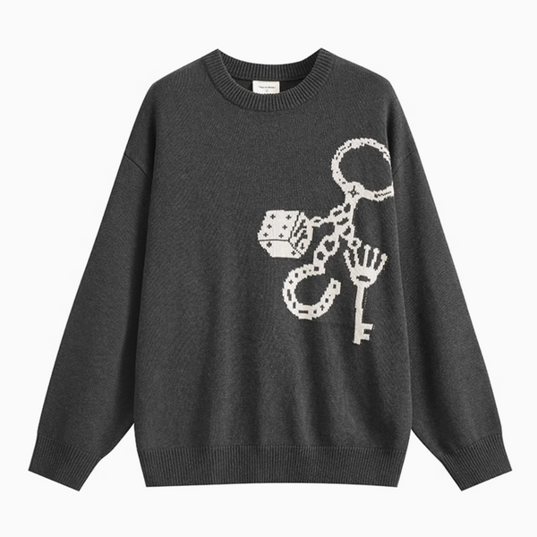 keychain knit sweater / 高密度編みセーター  N4663