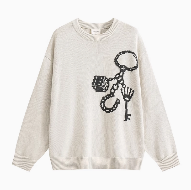 keychain knit sweater / 高密度編みセーター  N4663