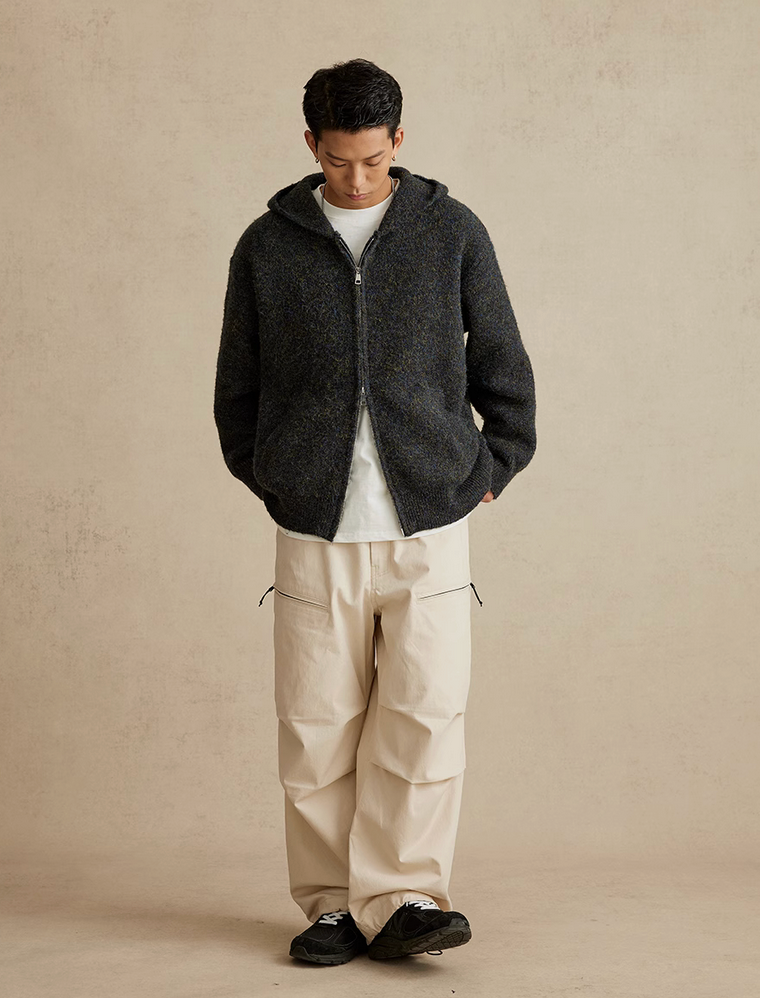 knit zip hoodie N4671