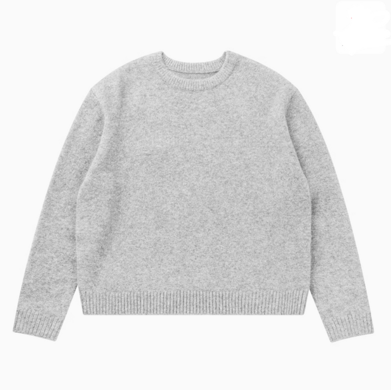 【ウールブレンド】round neck wool sweater   N4673