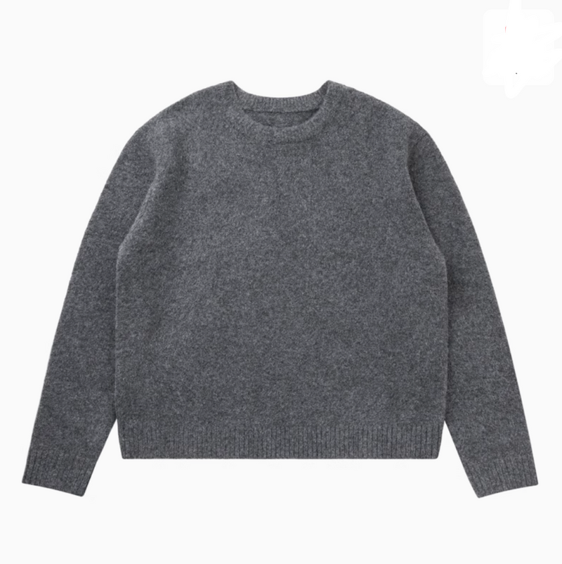 【ウールブレンド】round neck wool sweater   N4673