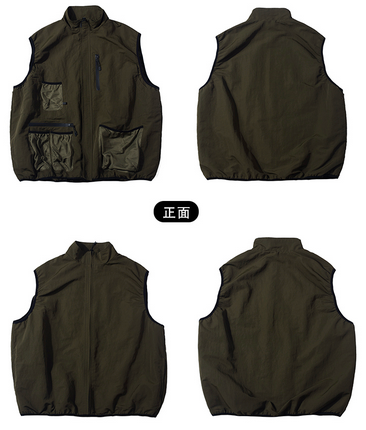 Reversible stand collar vest   N4705