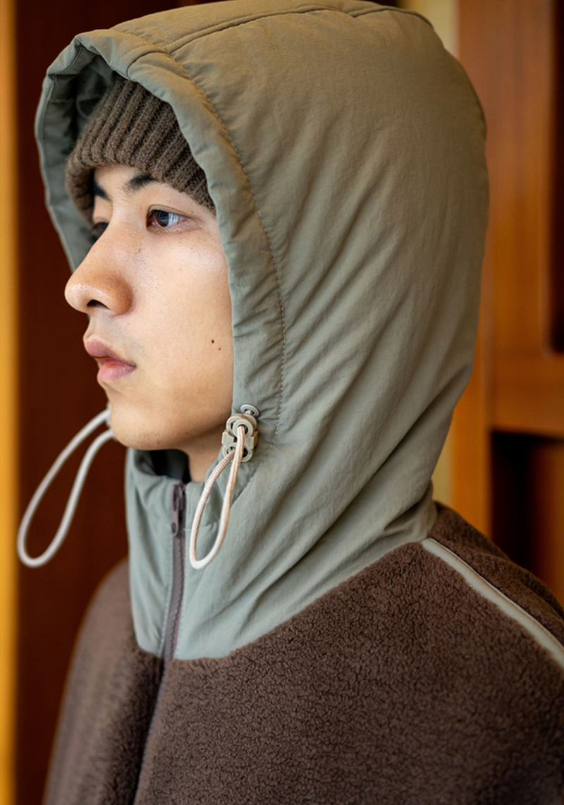 wool hood boa jacket / フード付きボアジャケット  N4708