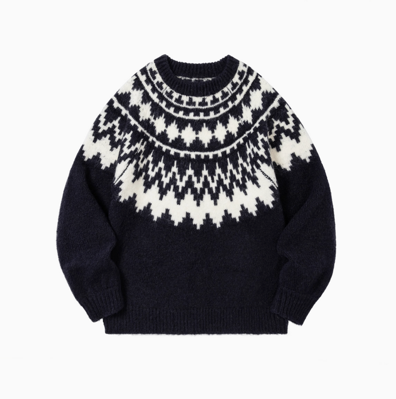 nordic knit sweater / ウールブレンド フェアアイルニット   N4687