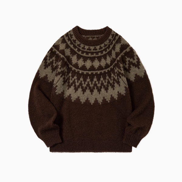 nordic knit sweater / ウールブレンド フェアアイルニット   N4687