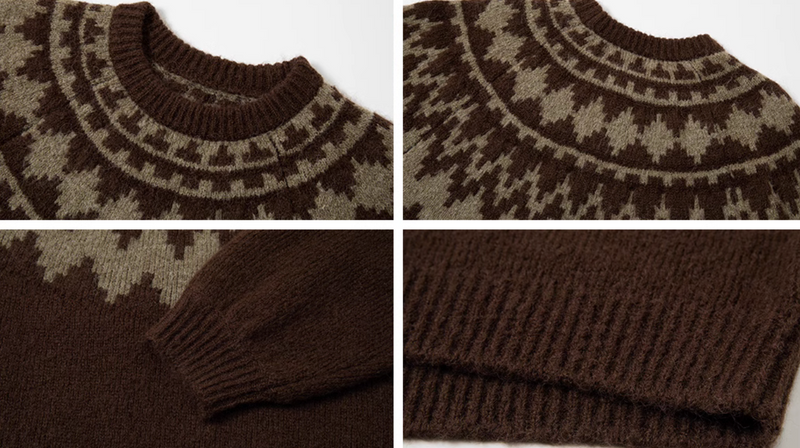 nordic knit sweater / ウールブレンド フェアアイルニット   N4687