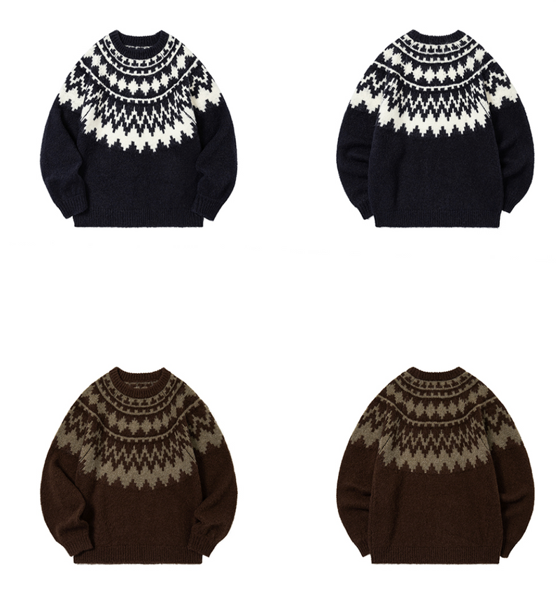 nordic knit sweater / ウールブレンド フェアアイルニット   N4687