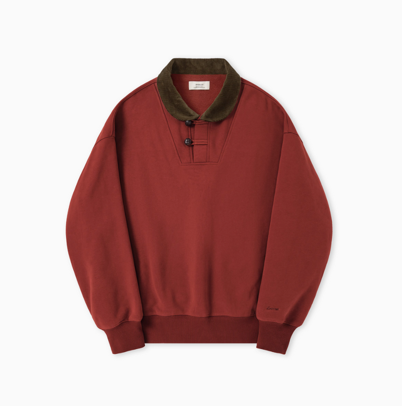 【450G】corduroy collar sweatshirt   N4696