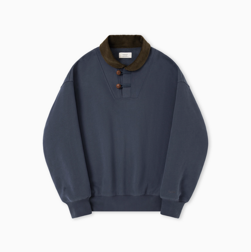 【450G】corduroy collar sweatshirt   N4696