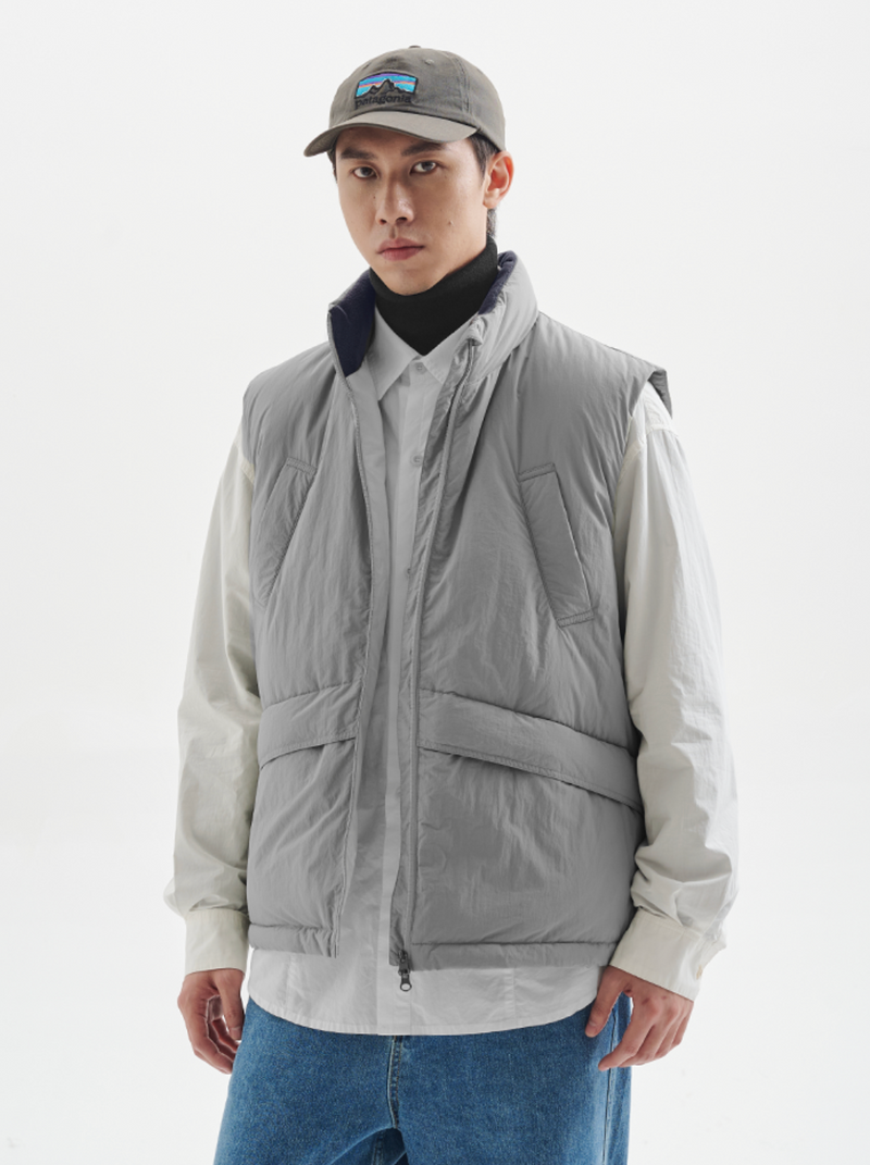 【撥水機能性650FP＋】white duck down vest   N4720