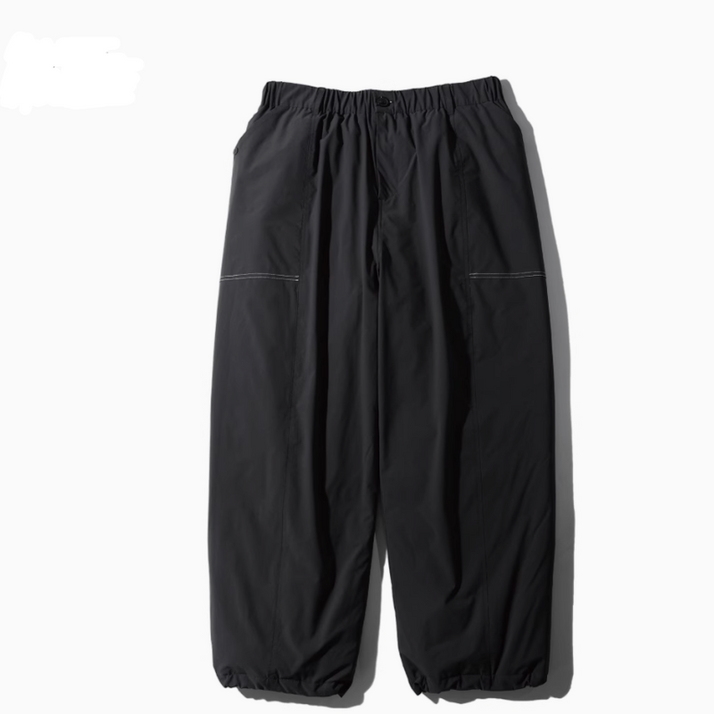 【中綿入り防寒防風】Lightweight windproof cold protection straight pants   N4734