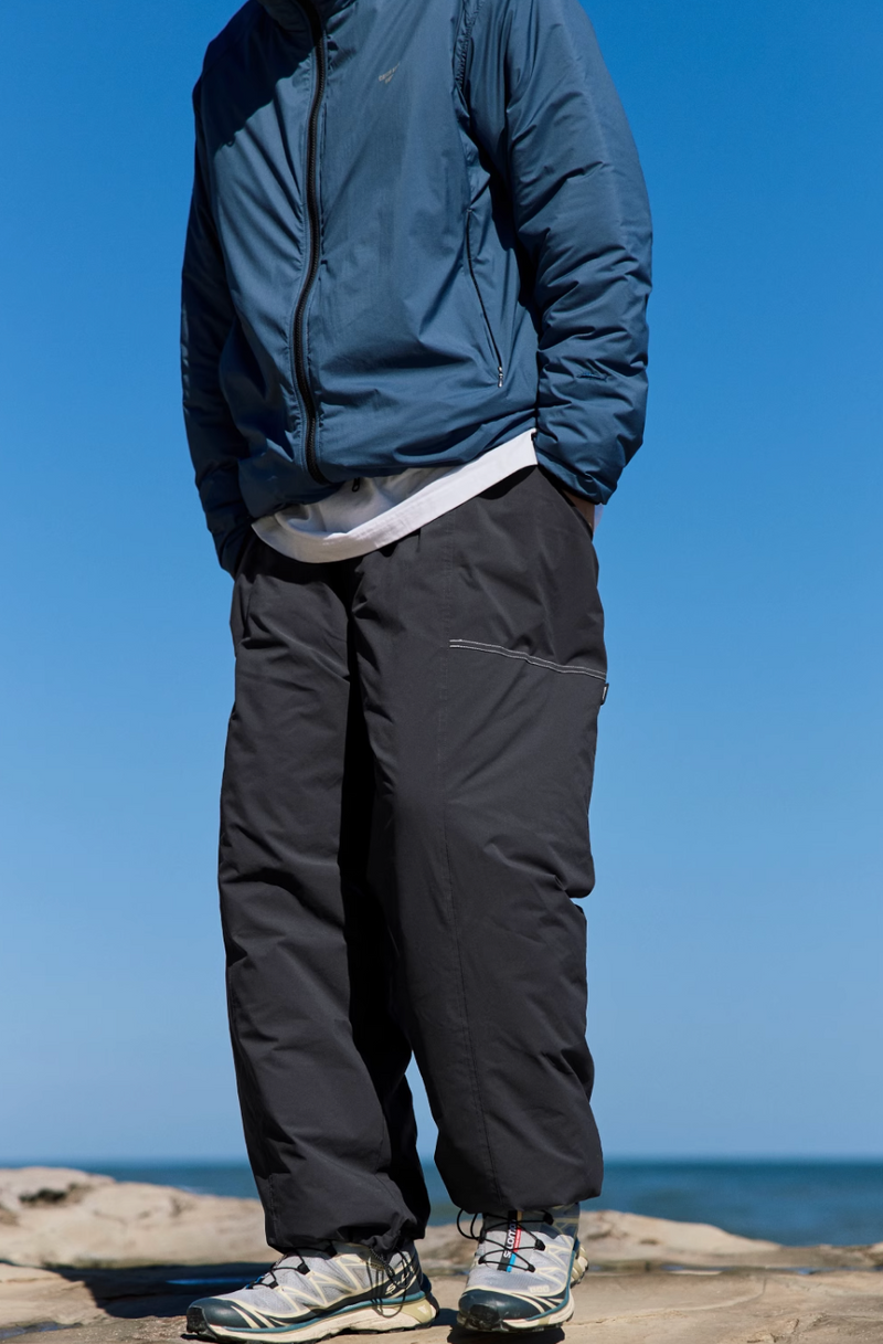 【中綿入り防寒防風】Lightweight windproof cold protection straight pants   N4734