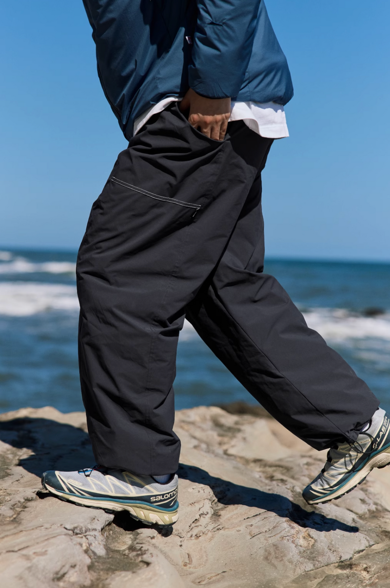 【中綿入り防寒防風】Lightweight windproof cold protection straight pants   N4734