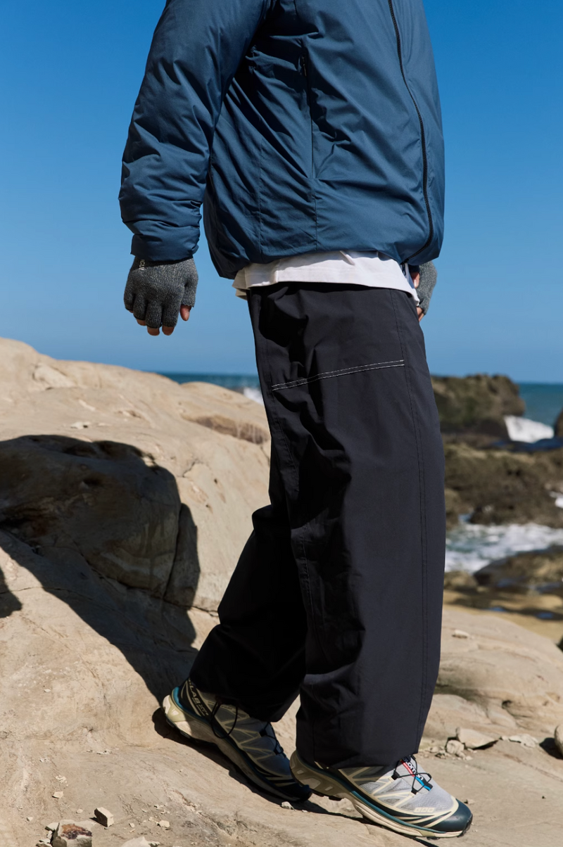 【中綿入り防寒防風】Lightweight windproof cold protection straight pants   N4734