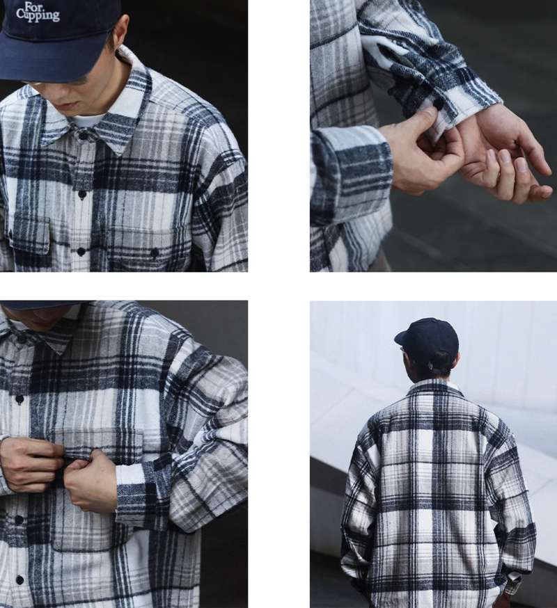 flannel check shirt   N4728