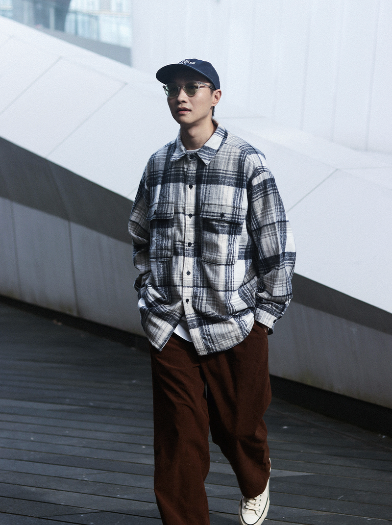 flannel check shirt   N4728