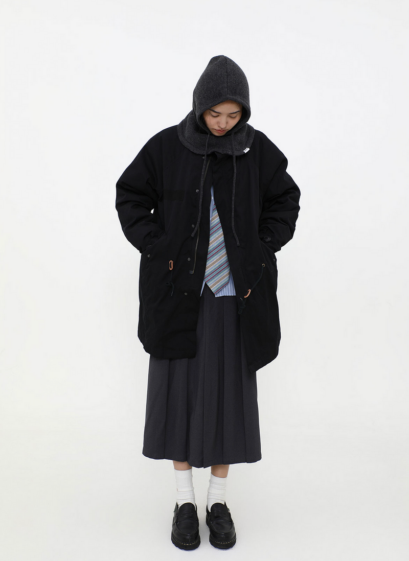 【ウールブレンド】knit hood   N4748