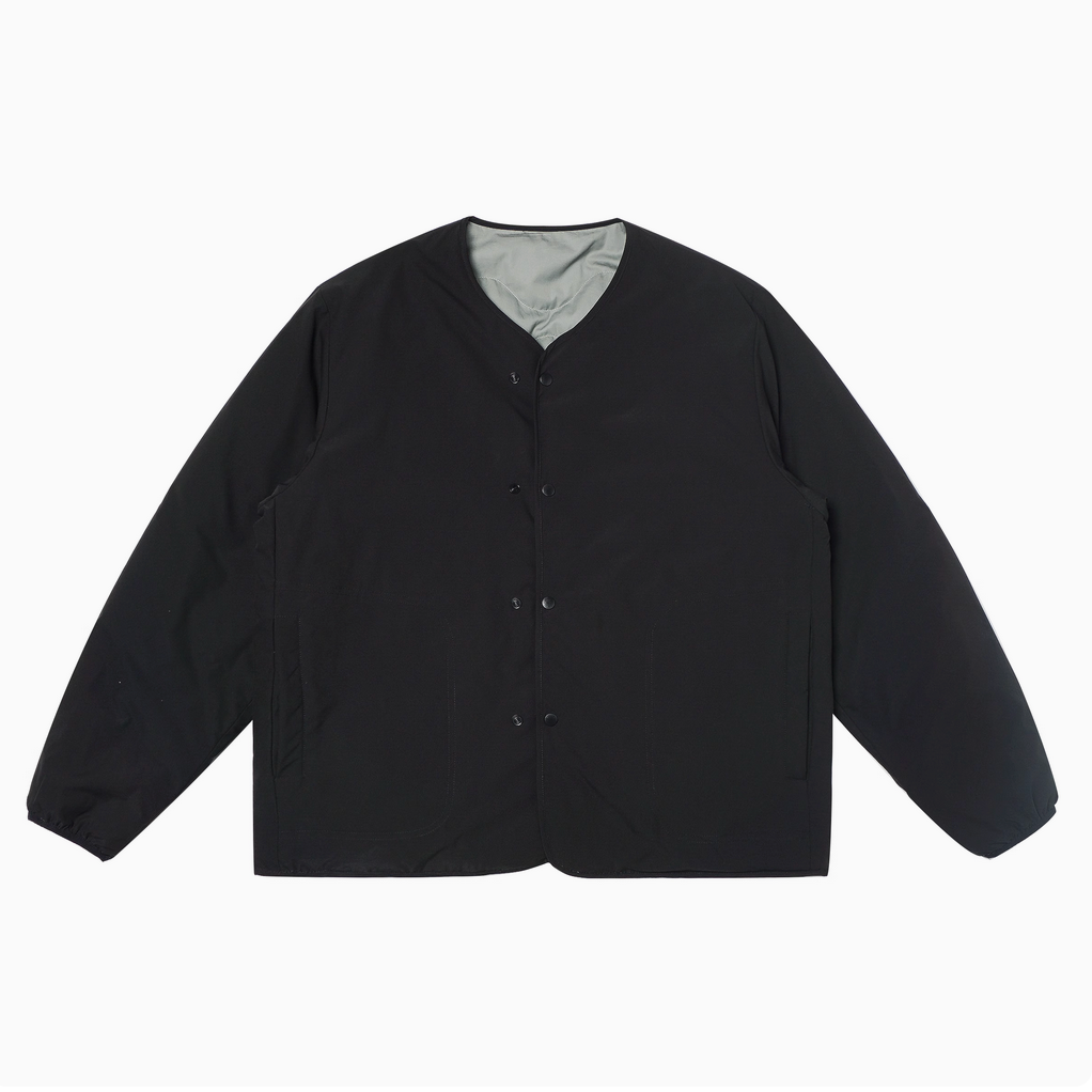 Reversible collarless quilted down jacket N4800