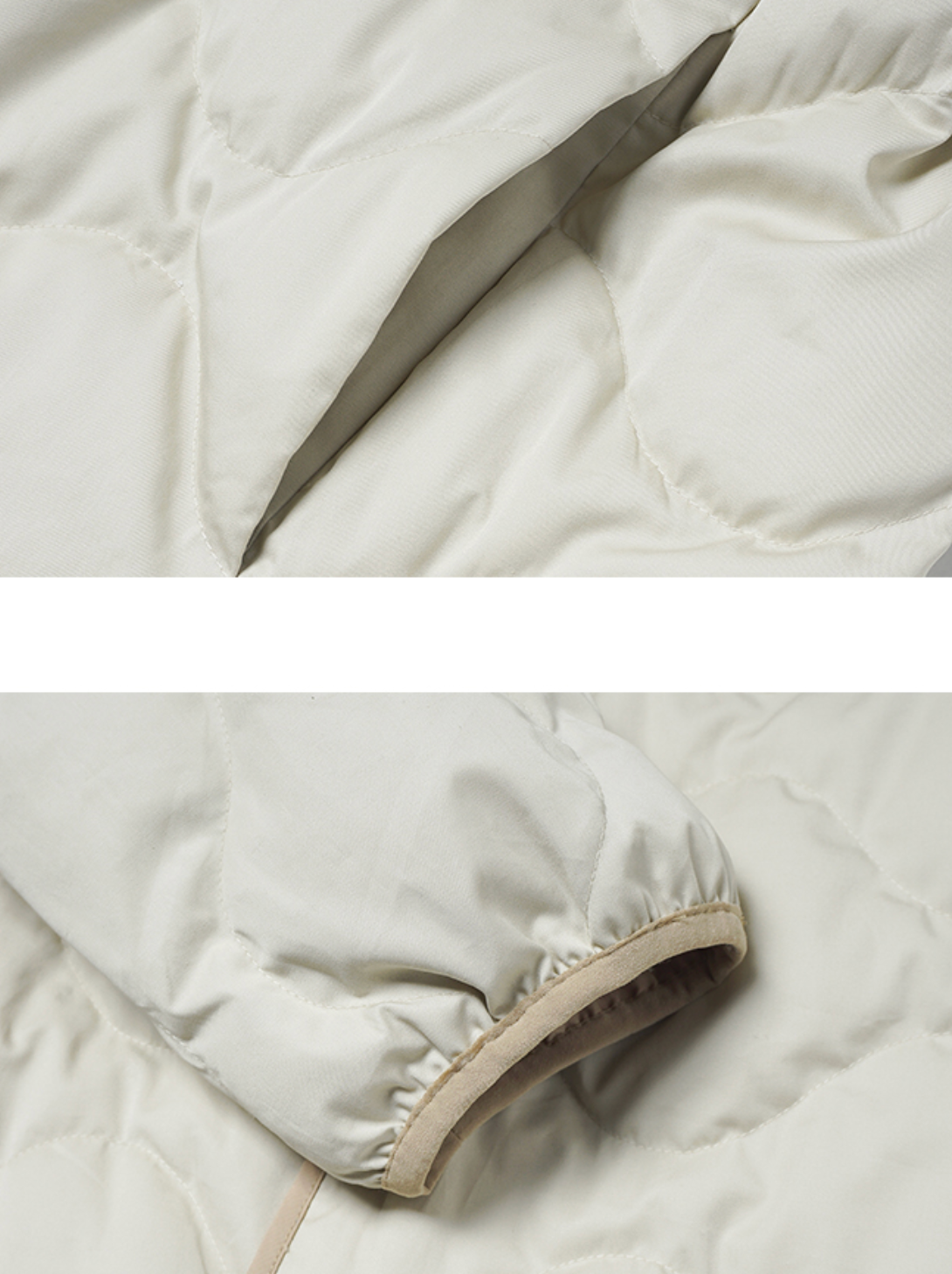 Reversible collarless quilted down jacket N4800