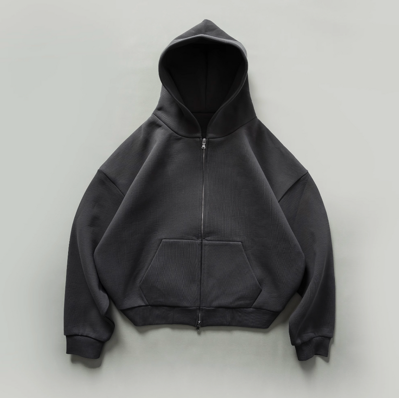 【700G】double zip sweatshirt hoodie   N4810