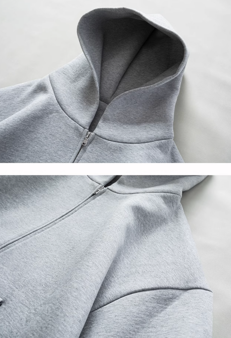 【700G】double zip sweatshirt hoodie   N4810