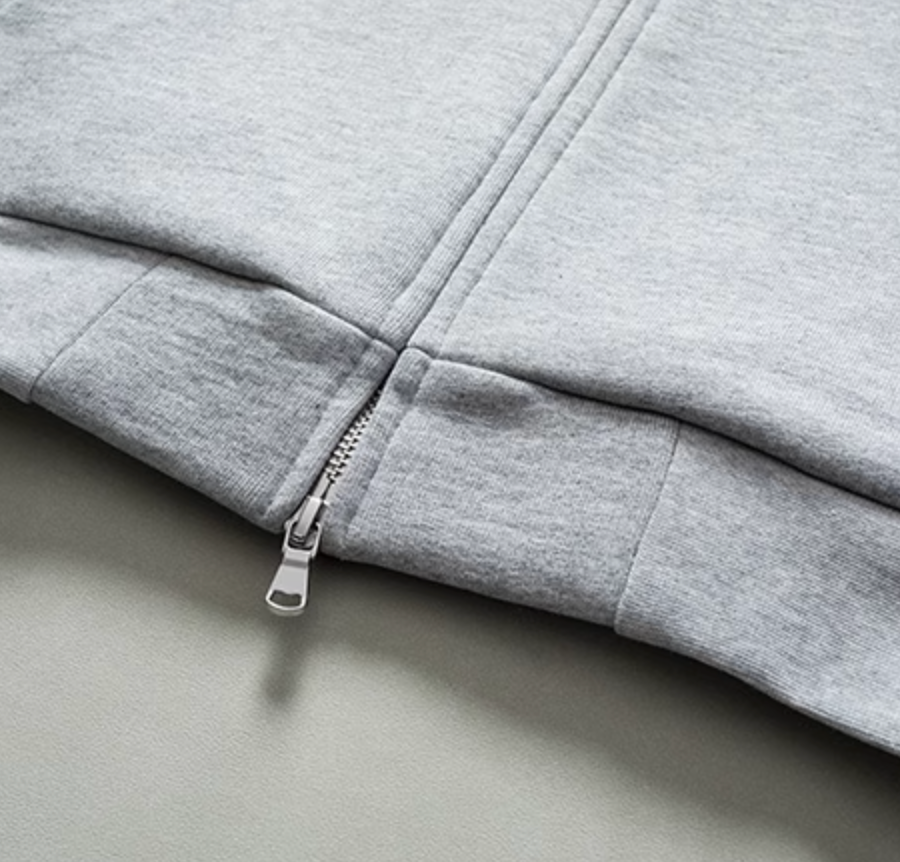 【700G】double zip sweatshirt hoodie   N4810