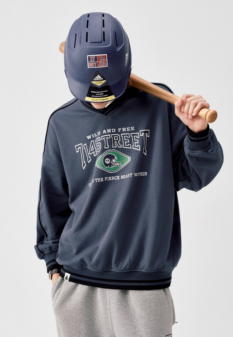 【390G】college football sweatshirt   N4813