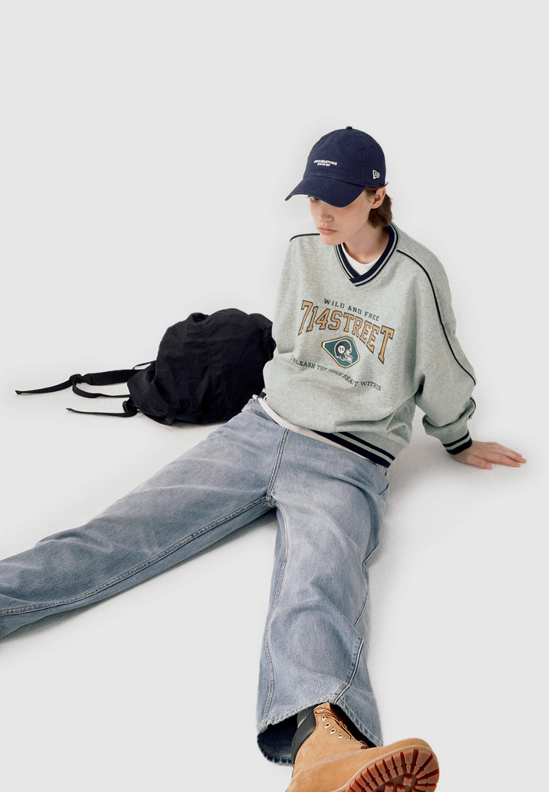 【390G】college football sweatshirt   N4813