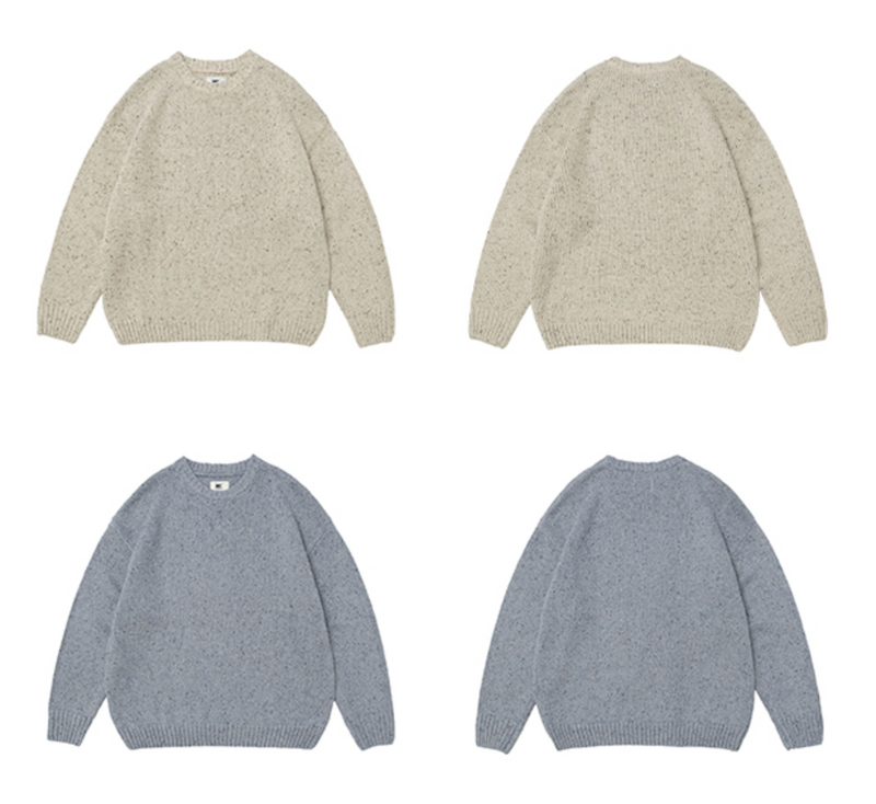 【ウールブレンドニット】retro knit sweater   N4843