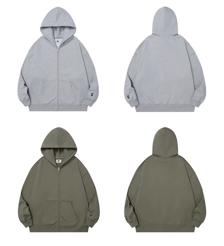 【480G】basic zip hoodie   N4844