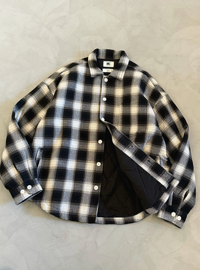 checked shirt jacket   N4850