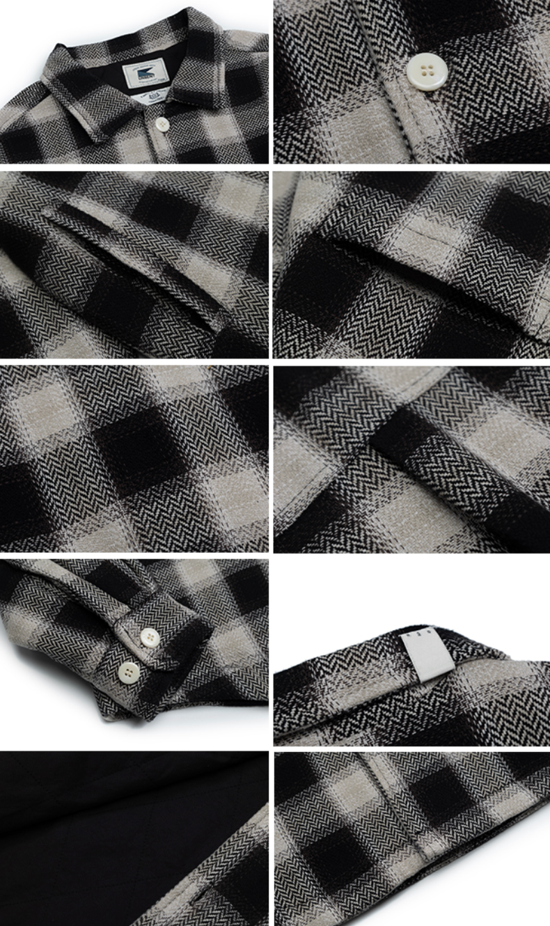 checked shirt jacket   N4850