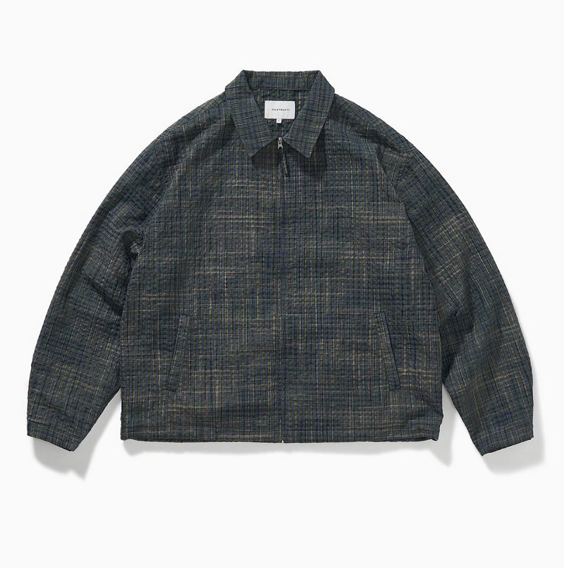 seersucker check light jacket   N4902