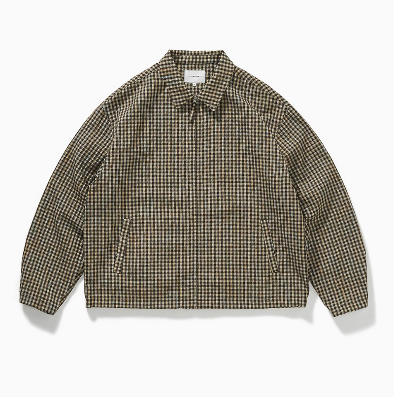 seersucker check light jacket   N4902