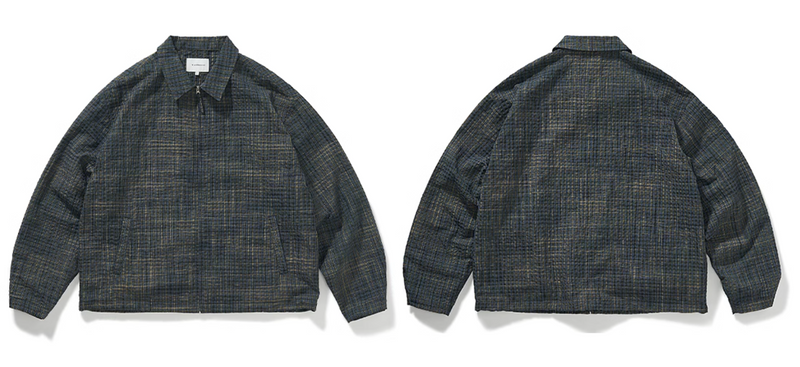 seersucker check light jacket   N4902