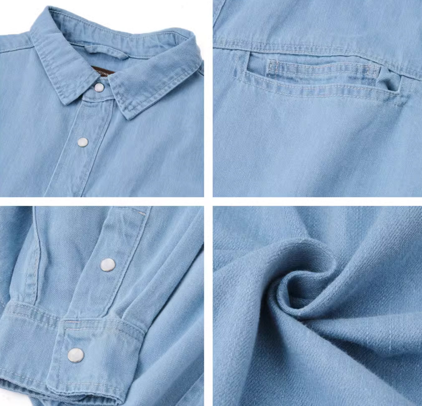 light blue denim shirt N4953