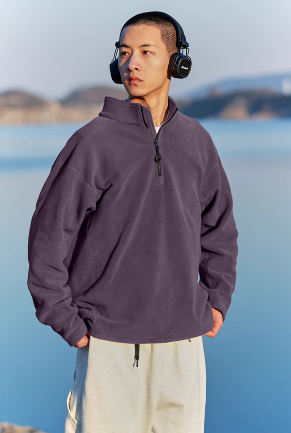 【静電気防止機能】half zip fleece   N4975