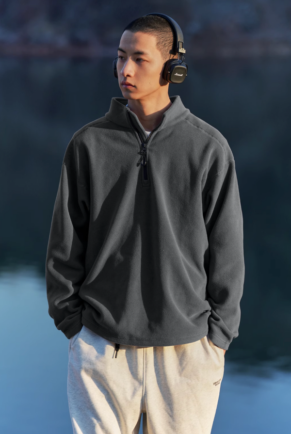 【静電気防止機能】half zip fleece   N4975