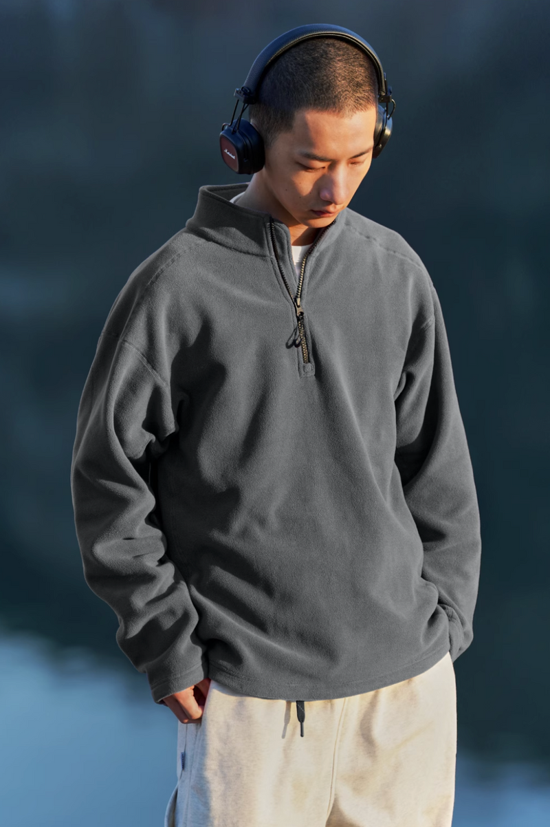 【静電気防止機能】half zip fleece   N4975